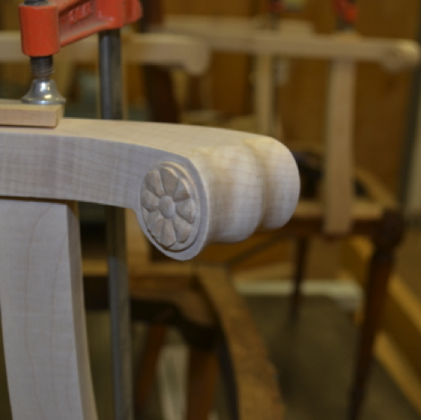 Knuckle and rosette side view, closeup. Knuckle and rosette side view, closeup.